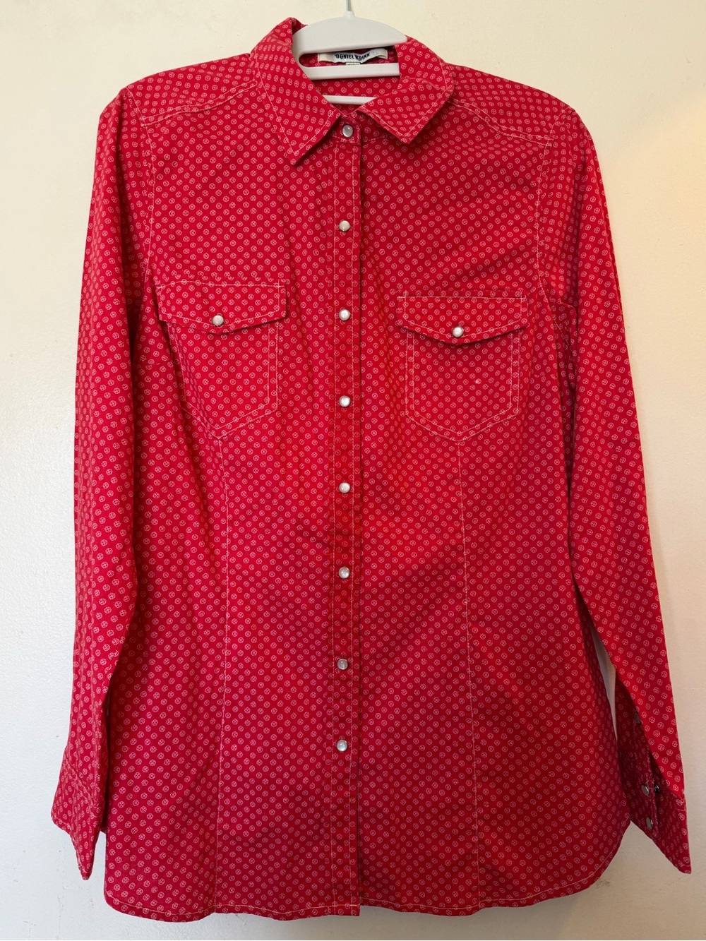 Daniel Rainn Red Western Snap Button Shirt Medium